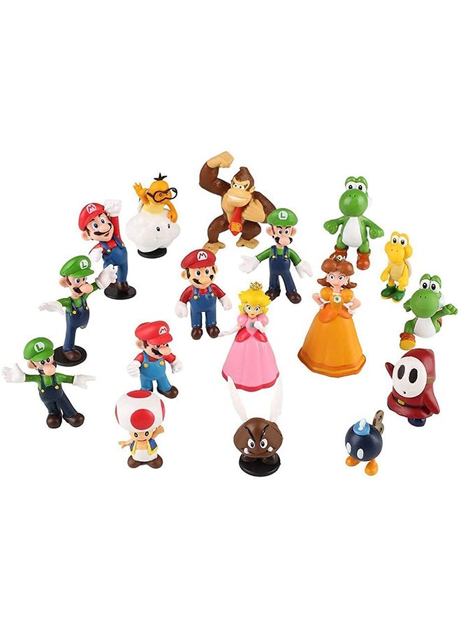 18-Piece Super Mario Bros Action Figure Set