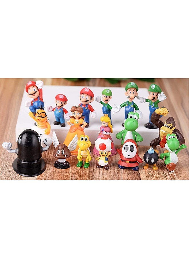 18-Piece Super Mario Bros Action Figure Set