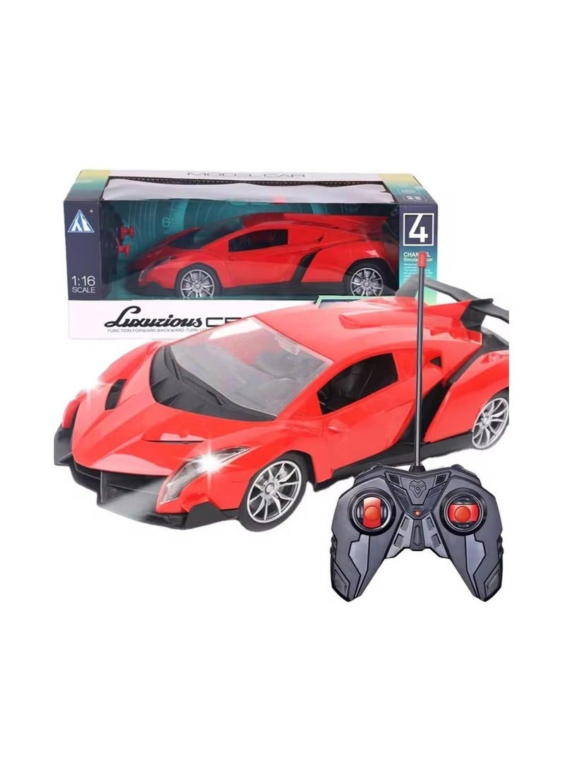 Luxurious Car Remote Control Sports Car RC 1:16 – High-Speed Racing, LED Lights, Door Open, right turn, left turn, 2.4GHz Radio Control, Durable Design