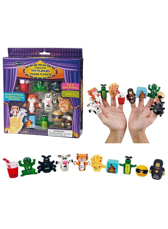 Rite Lite Passover Ten Plague Finger Puppets 9â€ Vinyl