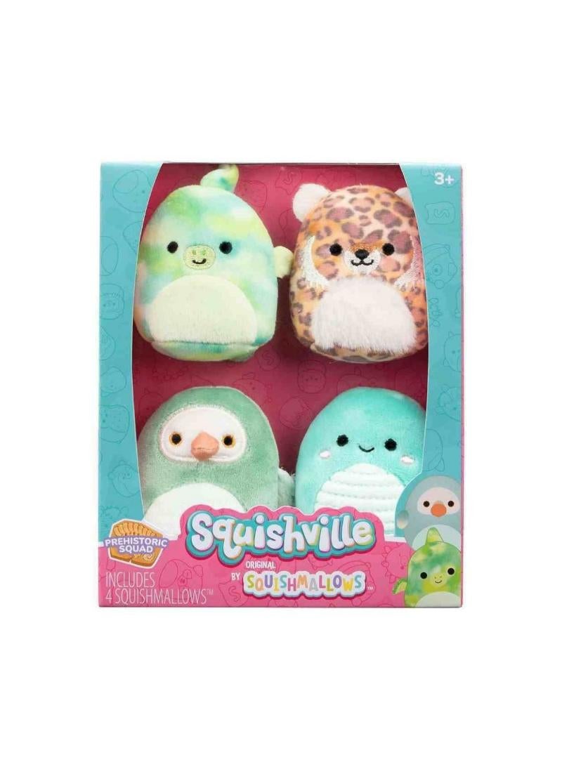 Squishmallows – Squishville Pep Squad Mini 2″ Plush (Pack of 4)