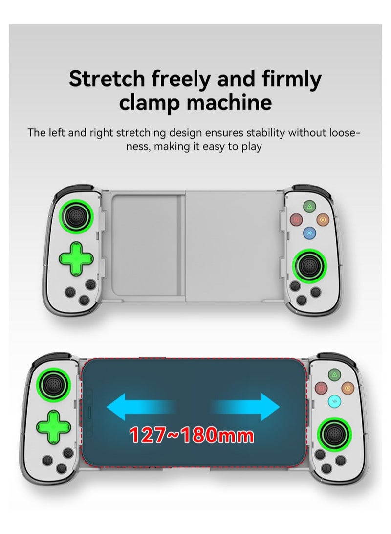 Hardcore Gamer Gamepad Wireless Stretching Bluetooth Gaming Controller Play Xbox PS4 PS5 console games Six Axis Hall Effect Joysticks support Android/iOS/Win7 10 11/Mac OS/Switch Black