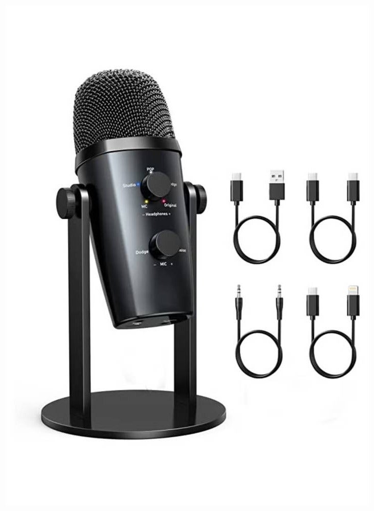 PW10 Professional Metal Voice Recording Usb Condenser Studio And Podcast Recording Gaming Microphones