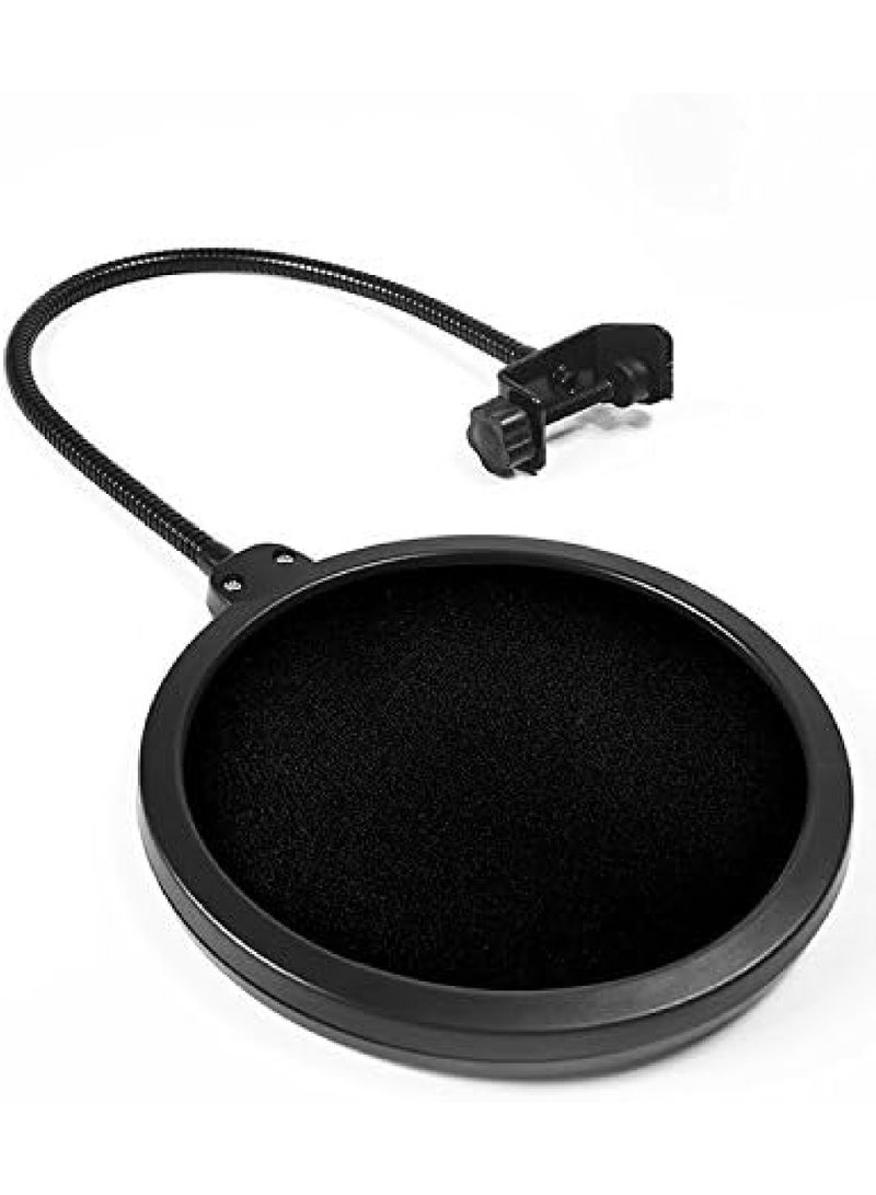 Professional Cardioid Studio Condenser Mic Include Adjustable Suspension Scissor Arm Stand, Shock Mount and Pop Filter for PC Karaoke,Gaming,Studio Recording & Broadcasting