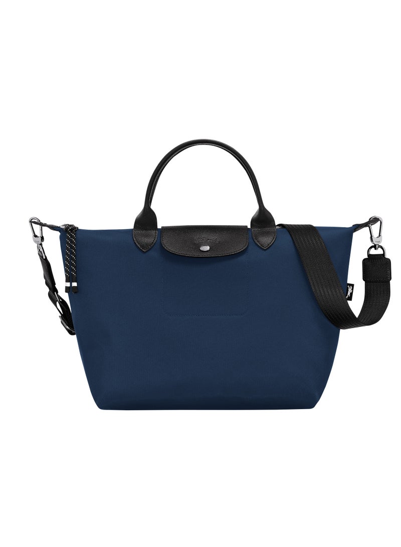 Le Pliage Energy L Medium Shoulder Bag Navy Blue for Women