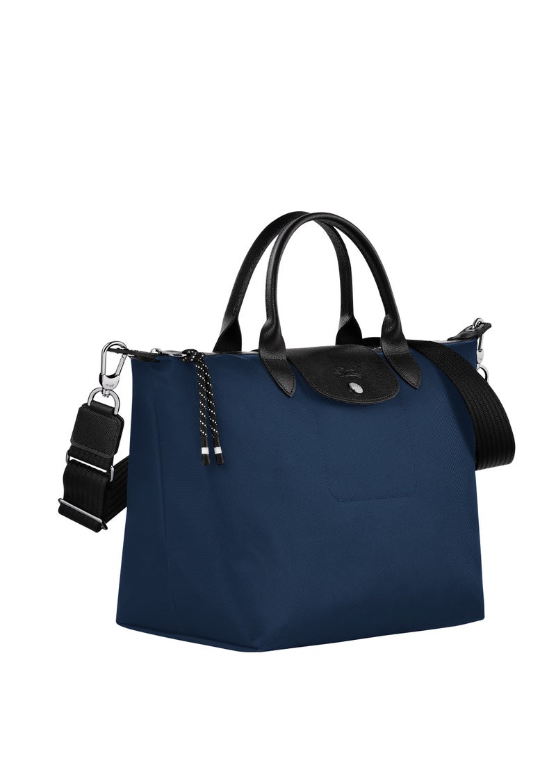 Le Pliage Energy L Medium Shoulder Bag Navy Blue for Women