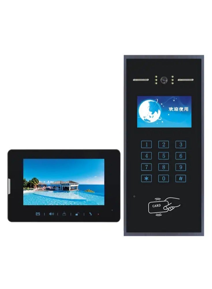 7 inch Door Bell wifi Touch Screen Multi Apartment Video Door Phone Building Audio Video Intercom System for Apartments