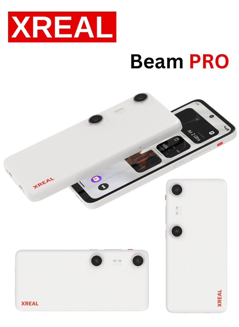 XREAL Beam Pro, The AR Glasses Spatial Computing Companion, 3D Cameras, Android 14, Supports All Google Play Store apps, Multiple Spatial Experiences for Movies, TV and Gaming, FHD 1080p (8G+256G)