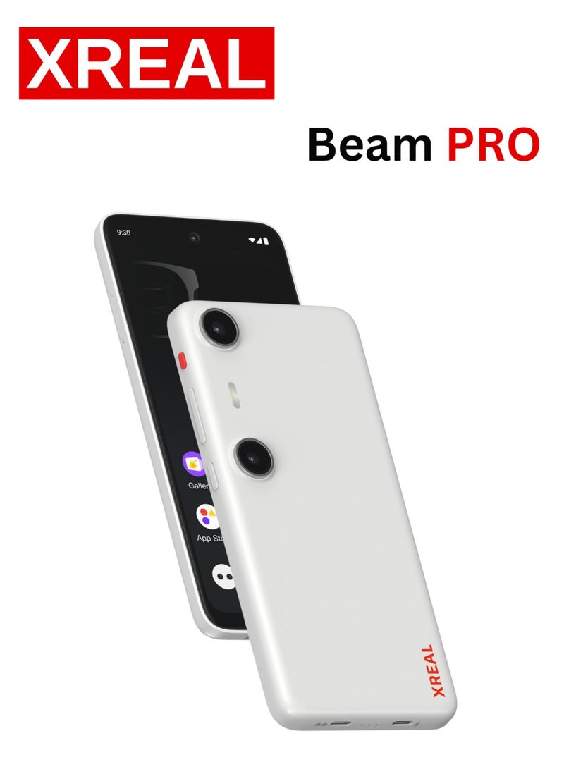 XREAL Beam Pro, The AR Glasses Spatial Computing Companion, 3D Cameras, Android 14, Supports All Google Play Store apps, Multiple Spatial Experiences for Movies, TV and Gaming, FHD 1080p (8G+256G)
