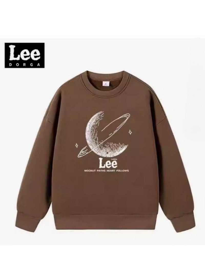 Lee Brand Hoodie Loose Casual Round Neck Long Sleeved Hoodie