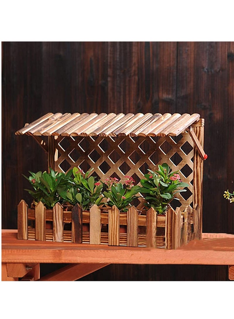 FFD Wooden Wall Planter Hanging Flowers Basket Decorative Artificial Plants Flowers Pot Wood Planter Vase