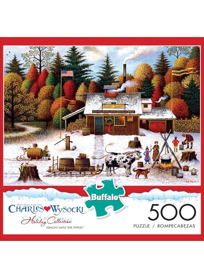 Buffalo Games - Charles Wysocki - Vermont Maple Tree Tappers - 500 Piece Jigsaw Puzzle for Adults Challenging Puzzle Perfect for Game Nights