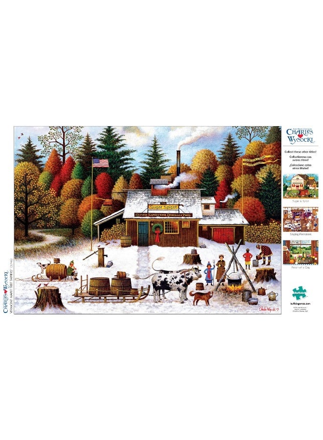 Buffalo Games - Charles Wysocki - Vermont Maple Tree Tappers - 500 Piece Jigsaw Puzzle for Adults Challenging Puzzle Perfect for Game Nights