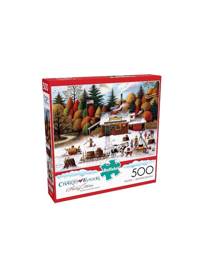 Buffalo Games - Charles Wysocki - Vermont Maple Tree Tappers - 500 Piece Jigsaw Puzzle for Adults Challenging Puzzle Perfect for Game Nights