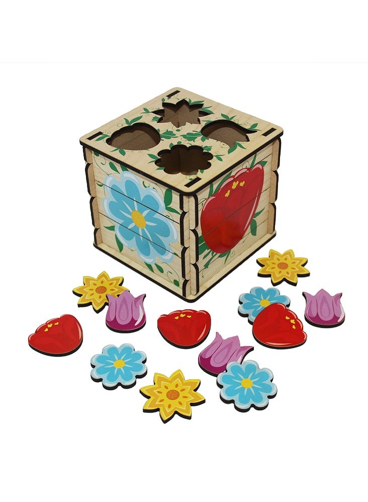 FOFA Wooden Puzzle -Shape Sorter Cube