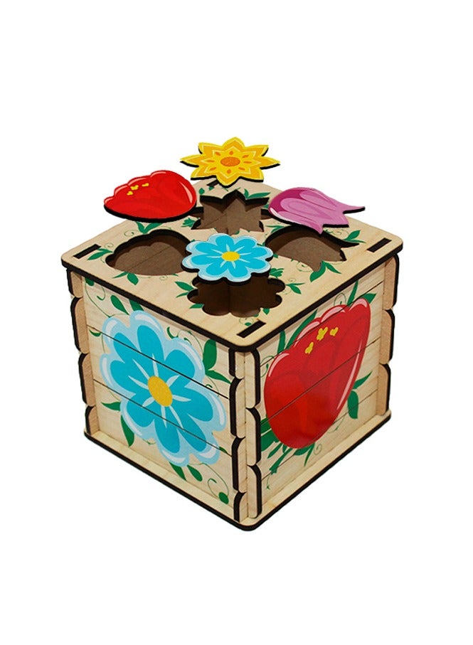 FOFA Wooden Puzzle -Shape Sorter Cube