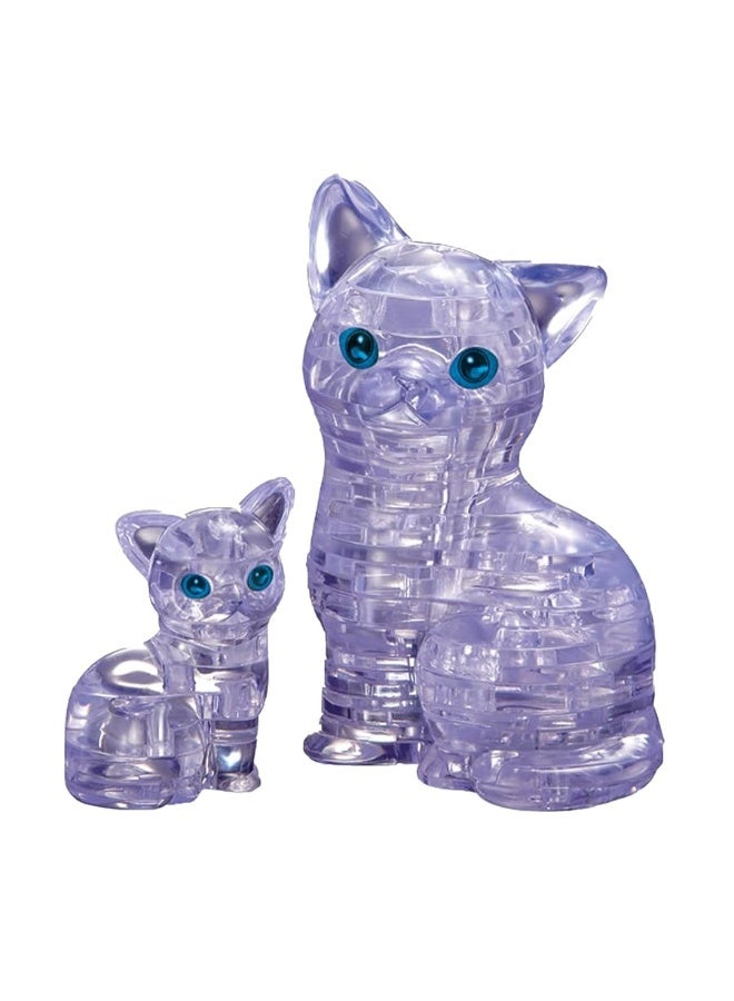 Bepuzzled Original 3D Crystal Puzzle  Cat  Kitten Clear  Fun yet challenging brain teaser that will test your skills and imagination For Ages 12