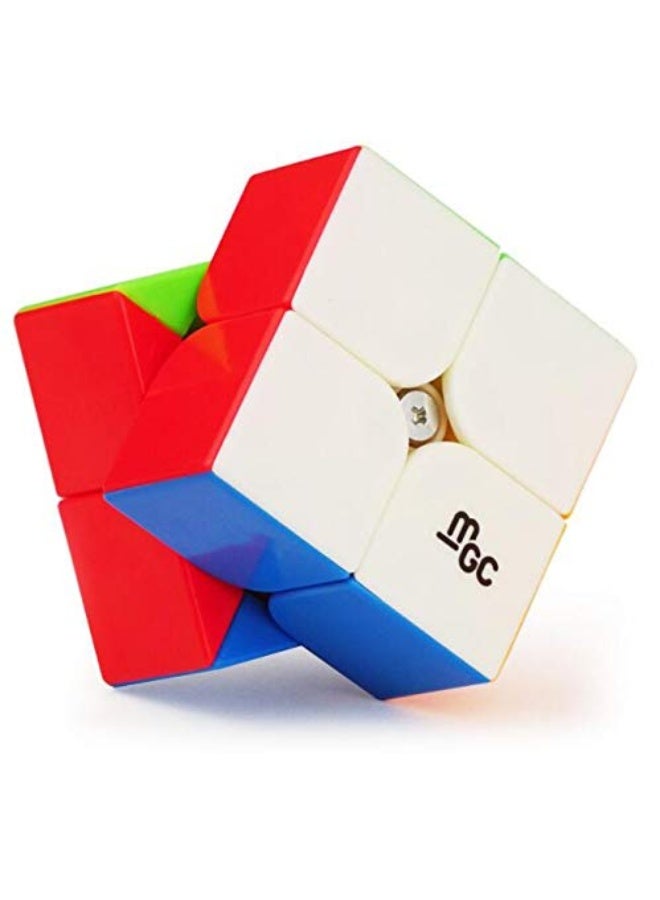 CuberSpeed YJ MGC 2X2 M Stickerless Speed Cube YJ MGC Magnetic 2X2X2 Cube Puzzle