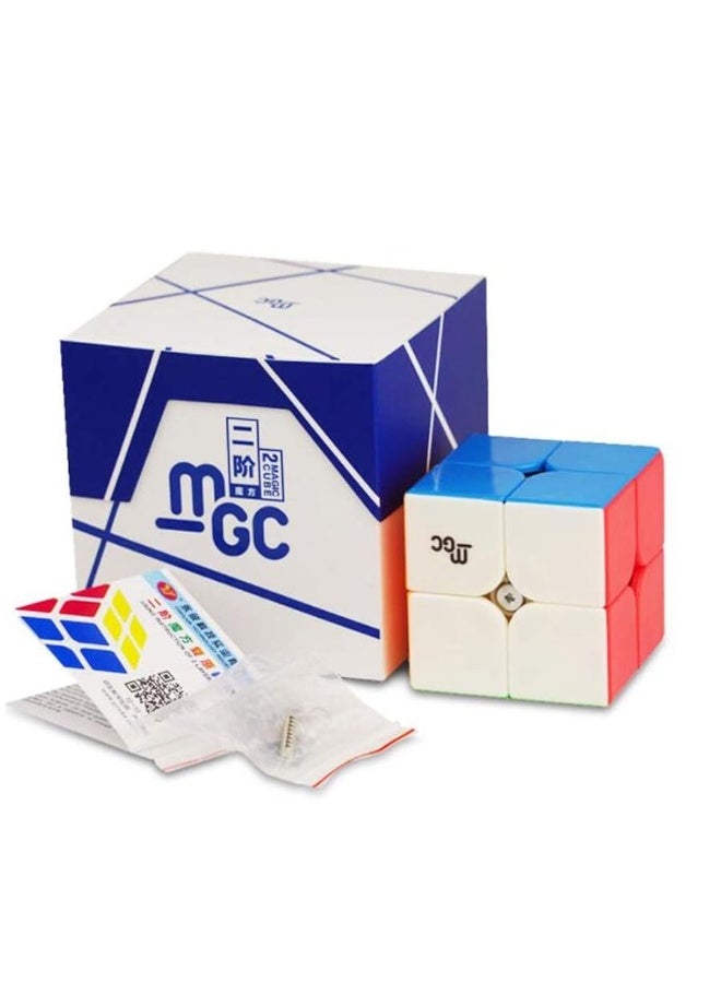 CuberSpeed YJ MGC 2X2 M Stickerless Speed Cube YJ MGC Magnetic 2X2X2 Cube Puzzle