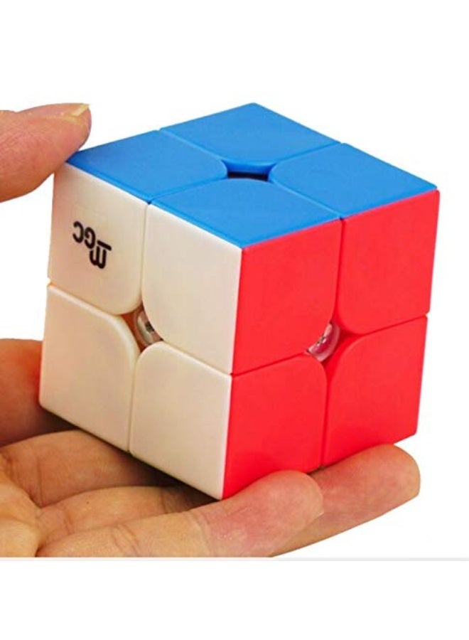 CuberSpeed YJ MGC 2X2 M Stickerless Speed Cube YJ MGC Magnetic 2X2X2 Cube Puzzle