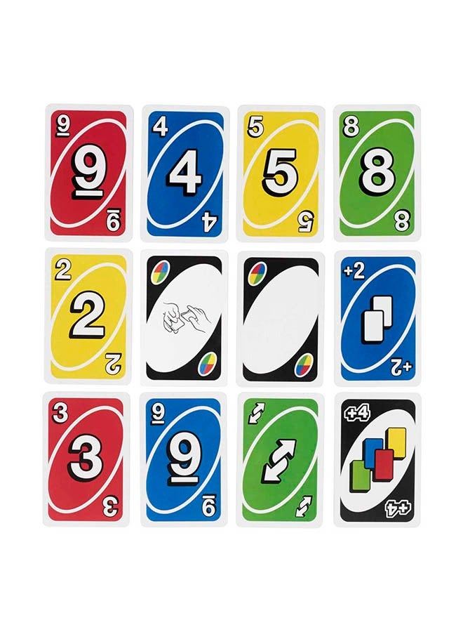 Original UNO Deluxe Classic Card Game - 112-Card Deck with Action Cards, Scoring Pad & Tin, for 2-10 Players, Ages 7+