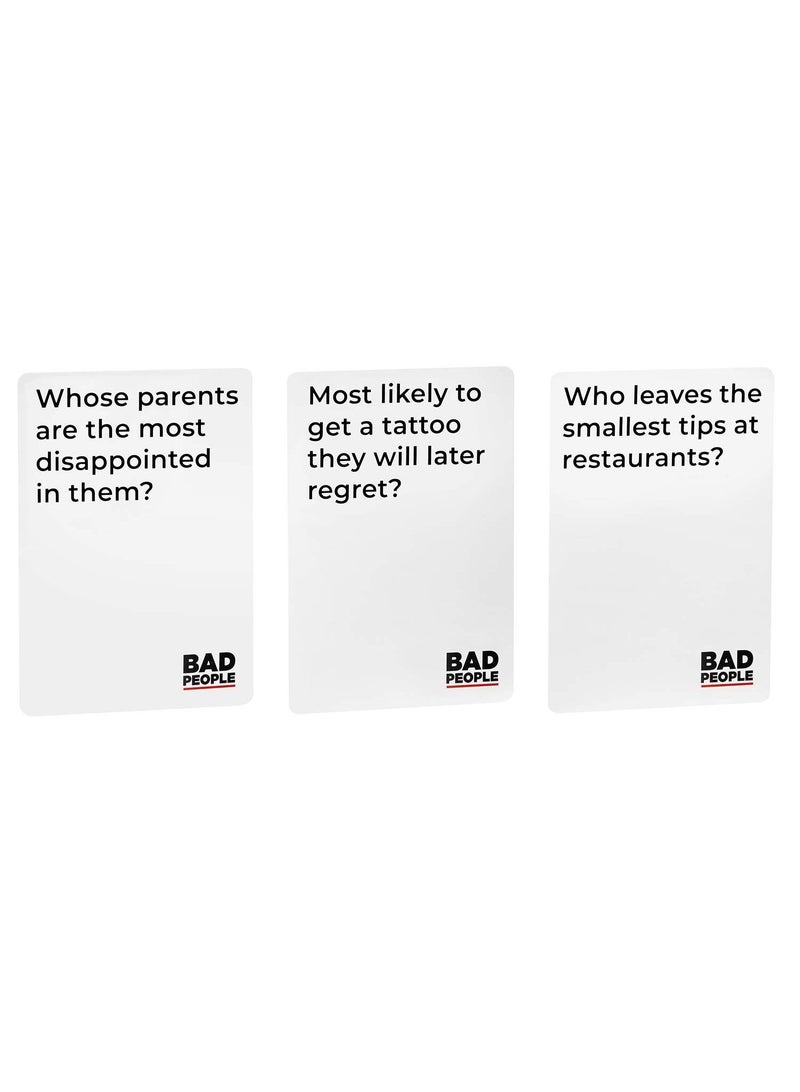 Bad People Card Game Find Out What Your Friends Really Think Of You Party Game