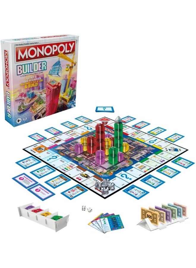 Monopoly Builder Board Game, Strategy Game, Family Game, Games for Children, Fun Game to Play, Family Board Games