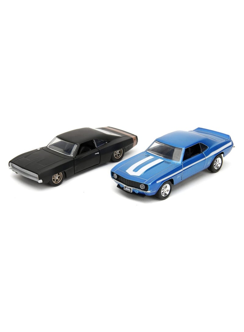 Fast And Furious Legacy Series 1969 Chevrolet Camaro and 1968 Dodge Charger Widebody