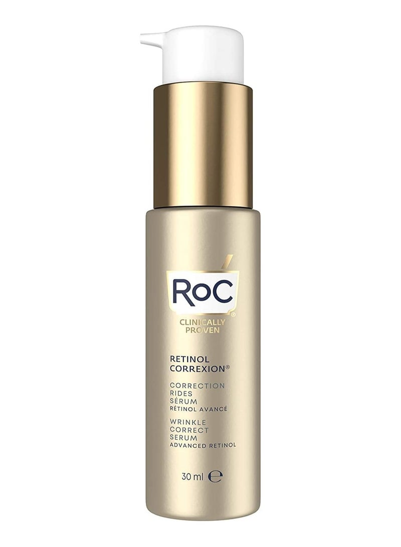 Retinol Correxion Wrinkle Correct Face Serum Daily Anti Wrinkle and Aging Treatment Visible Wrinkle Reduction Formula Pure RoC Retinol with Ascorbic Acid 30 ml