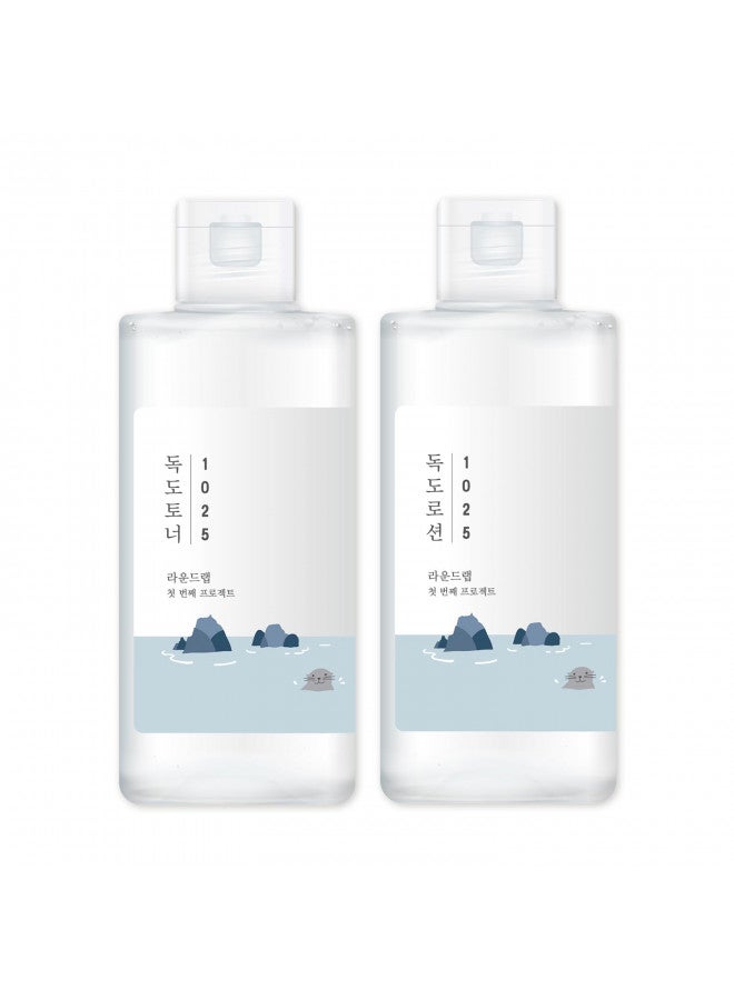 ROUND LAB Dokdo Toner (Unscented) | Exfoliating dead skin cells without irritation, Hydrating, Watery Type Toner (6.76fl.oz)