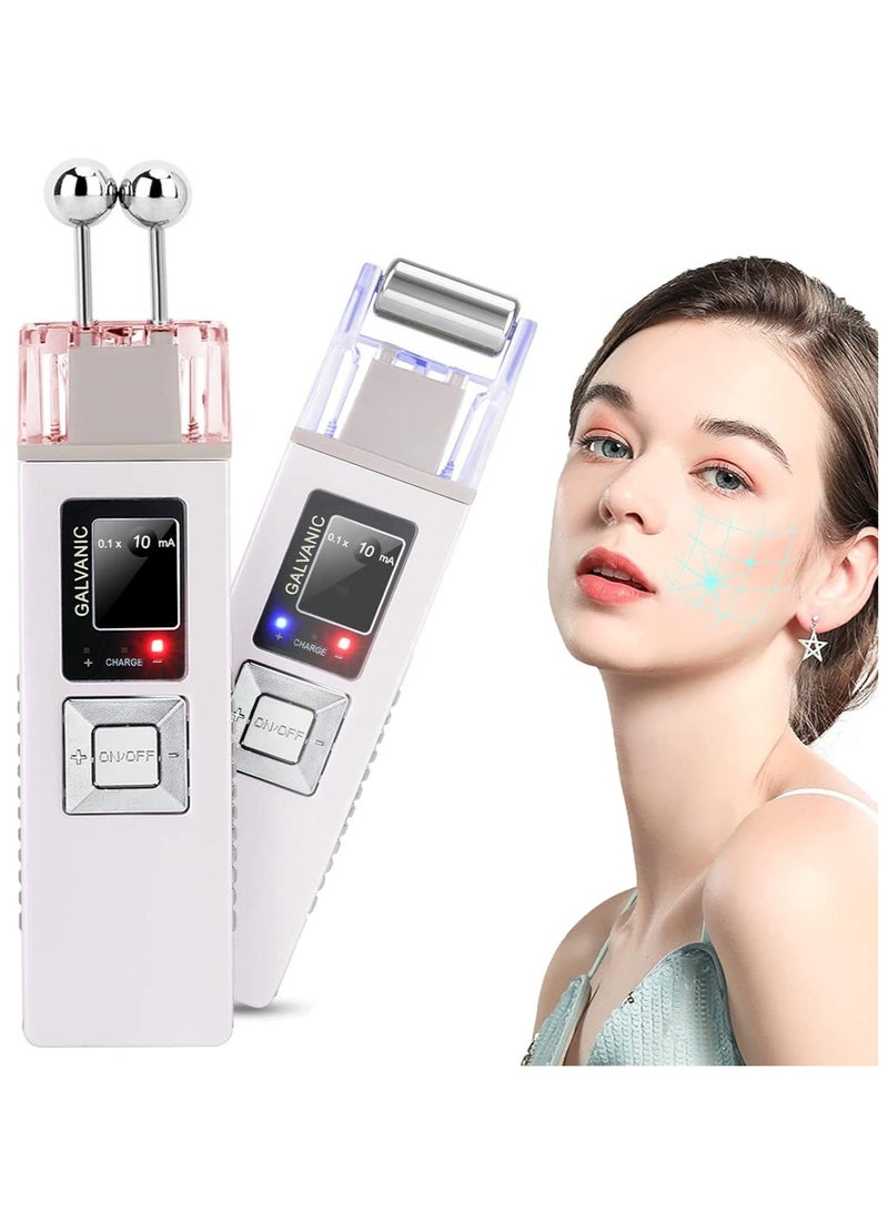 2 in 1 Galvanic Skin Firming Machine, Portable Facial Device Anti-Aging Face Lift Massager, Anti-Aging Face Lift Massager Home Use Beauty Salon Device