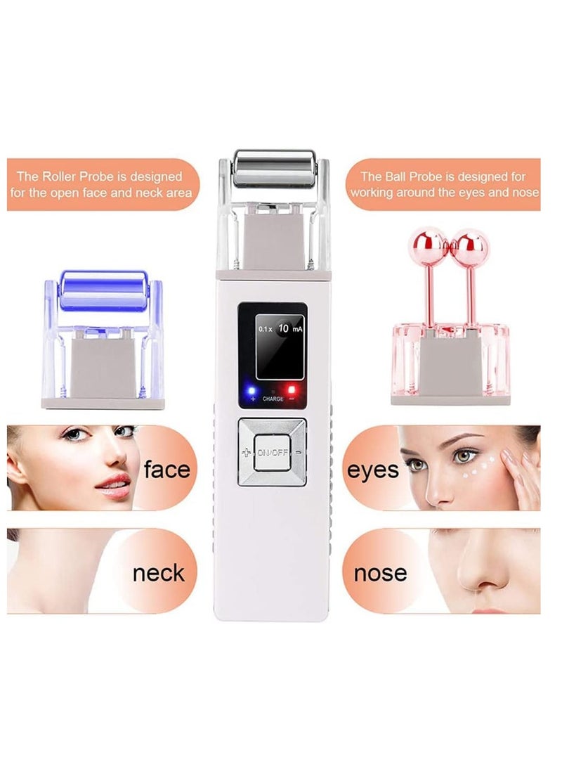 2 in 1 Galvanic Skin Firming Machine, Portable Facial Device Anti-Aging Face Lift Massager, Anti-Aging Face Lift Massager Home Use Beauty Salon Device