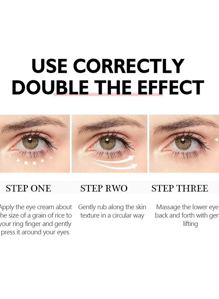 Nicotinamide Eye Cream Dark Circles Fading Anti Eye Bags, Hyaluronic Acid Moisturizing Serum for Puffiness and Eye Care