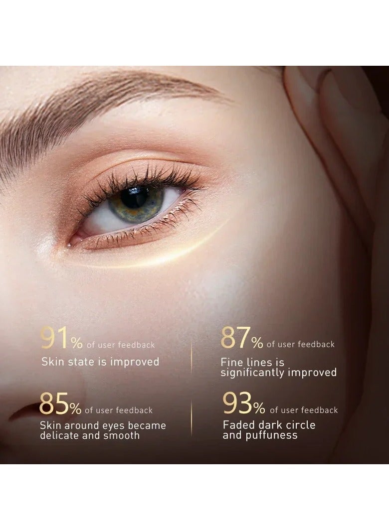 Peptide Eye Bags Eye Cream Anti Dark Circle Hyaluronic Acid Wrinkle Removal Cream with Roller Massager for Skin Care