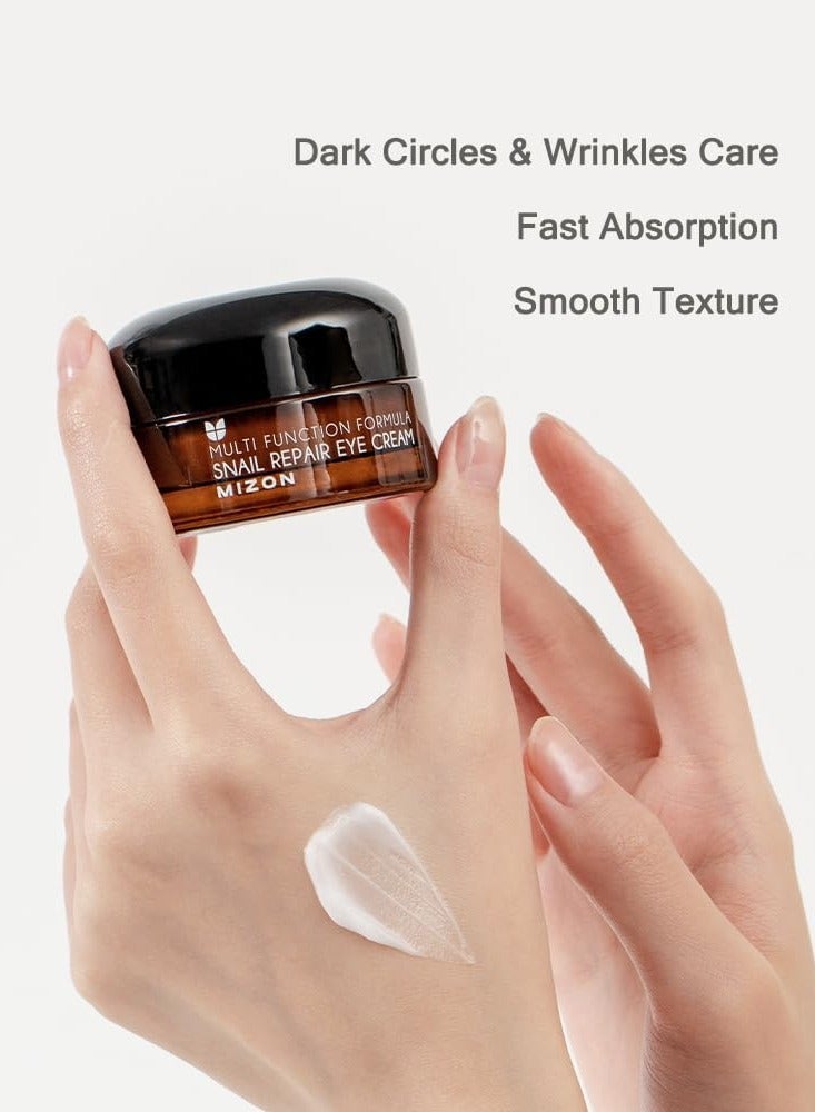 SNAIL REPAIR EYE CREAM 25ml Korean Skincare Regenerating Eye Cream Anti Aging and Dark Circle Treatment Radiance and Firmness Snail Secretion Extract