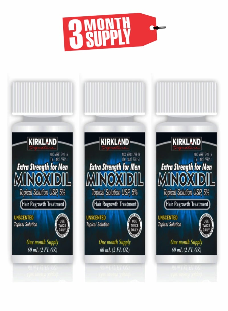 Minoxidil 5% - The Reliable Hair Growth Solution for Men Pack Of 3