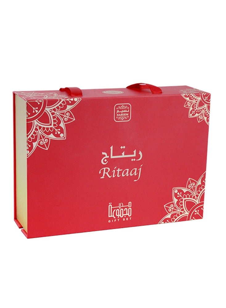 Ritaaj Luxurious Perfume Gift Set (3-Piece Collection) – (Perfume, Premium Oil and Bakhoor) - Captivating Scents for Special Occasions