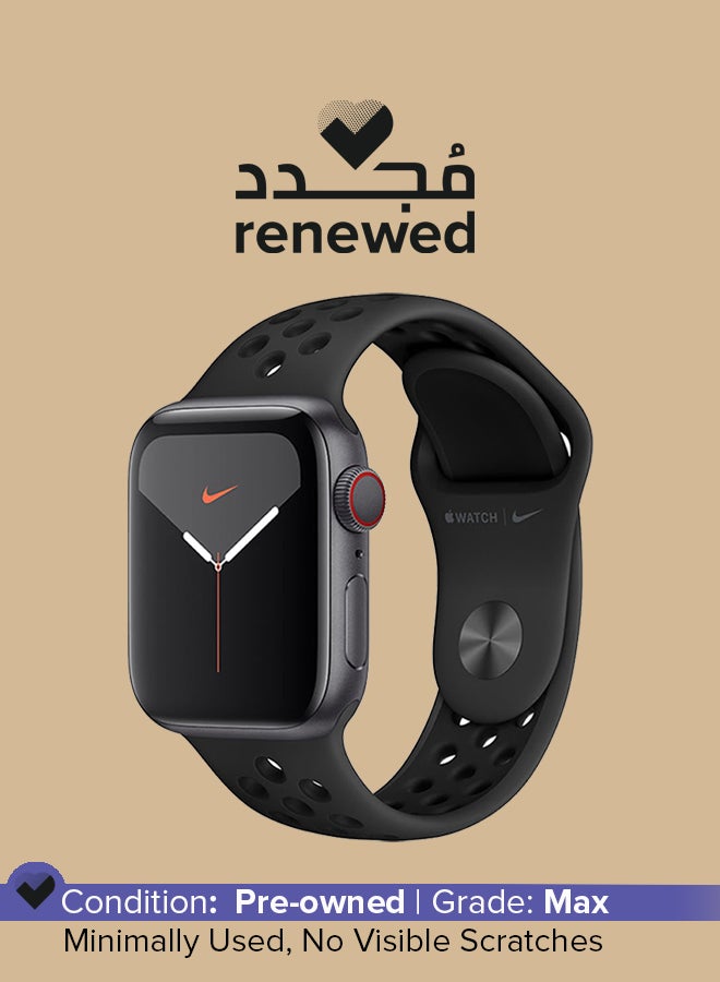 Renewed - Watch Nike Series 5-44mm GPS + Cellular 44 mm Space Gray Aluminium Case With Anthracite /Black Nike Sport Band