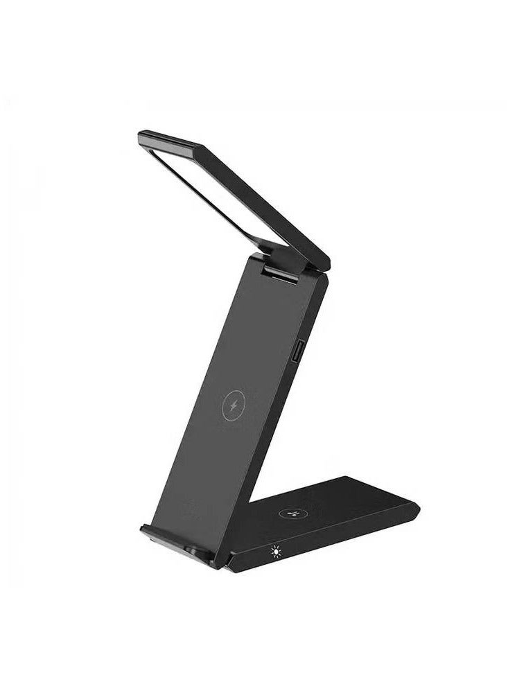 CD181 15W 3in1 Folding Wireless Charging Stand With Table Lamp