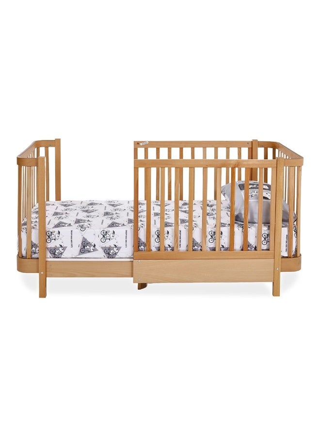 Luka Crib Oak ‚Ai 90X130 Cm (Extendable Upto190 Cm)