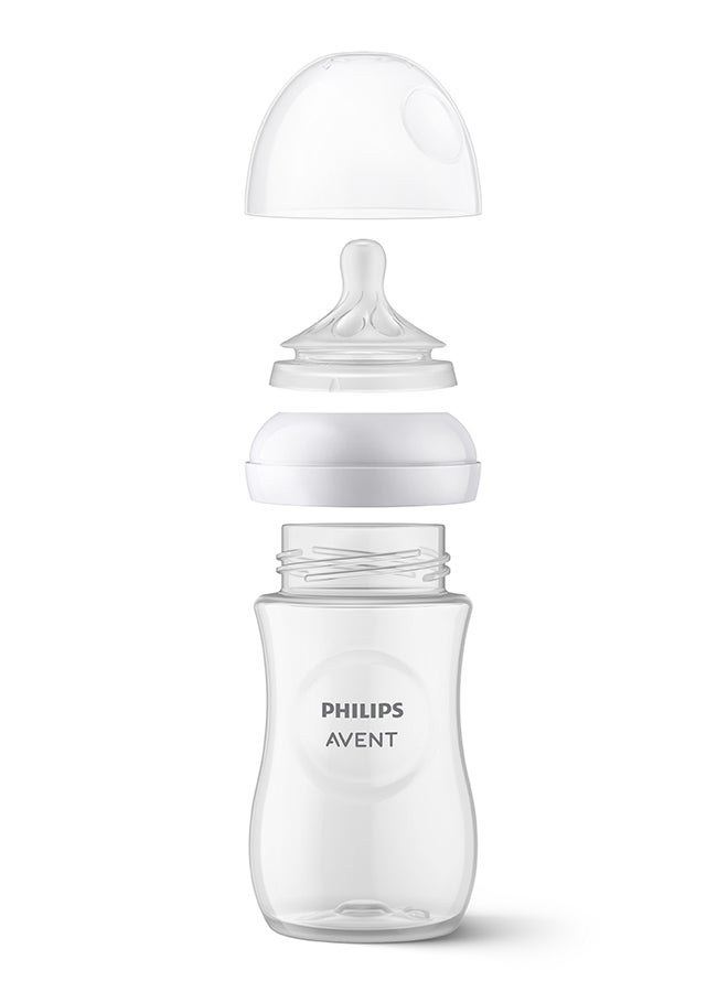 Natural Baby Bottle With Natural Response, Pink, 260ml, 1m+, 4 Pieces