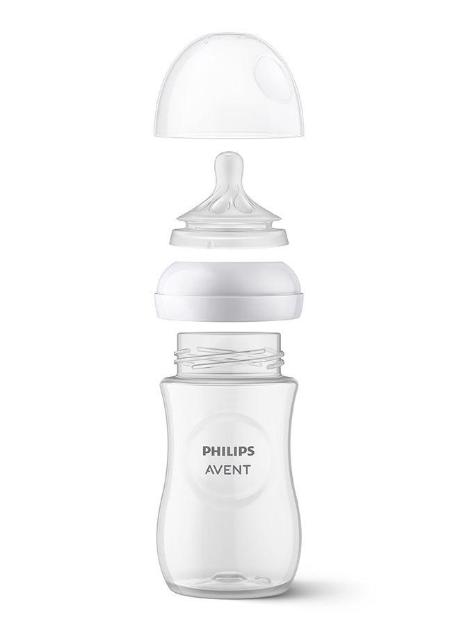 Natural Baby Bottle With Natural Response, Purple, 260ml, 1m+, 4 Pieces