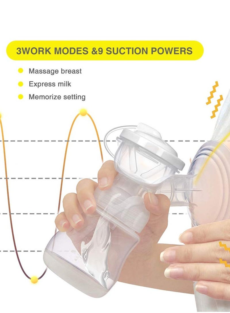 Electric Double Pump with Lactation Function Wearable Hands Free Electric Automatic Pump