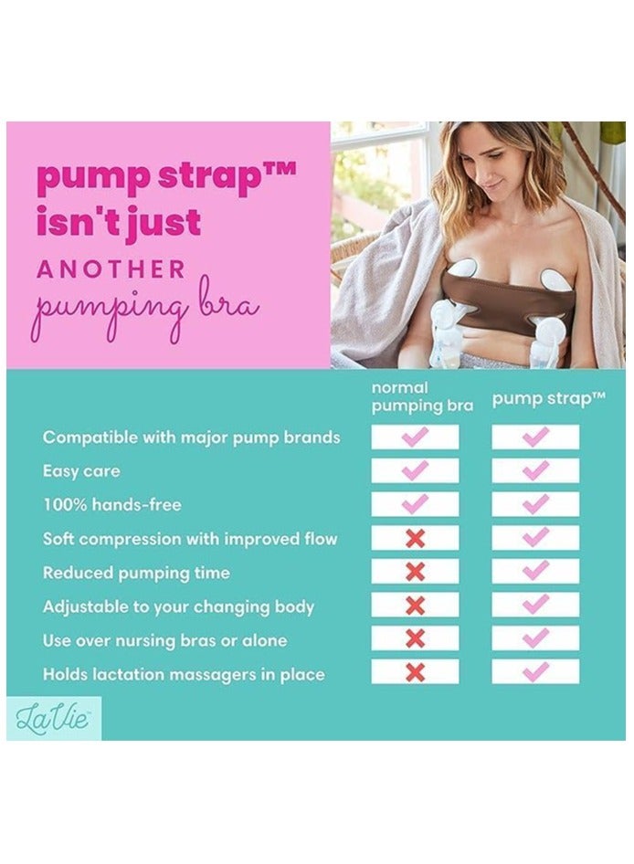 Adjustable Hands Free Pumping Bra, One Size, Cup A-DD, Coffee