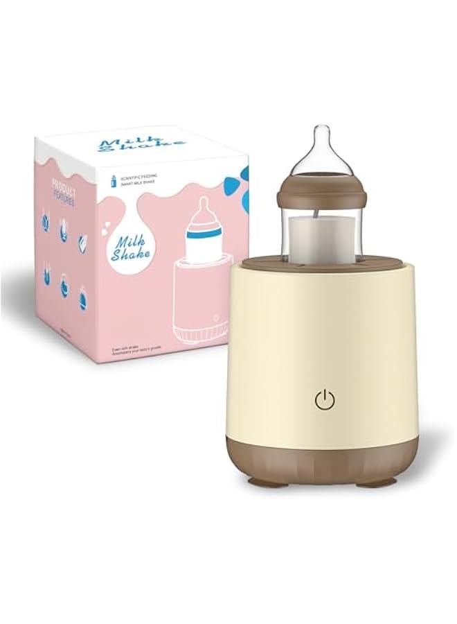 Baby Formula Mixer Portable - Brown - Adjustable Baby Bottle Maker Formula Machine Even Milk Mix for Less Bubbles/Pumps Prevent Baby Burps