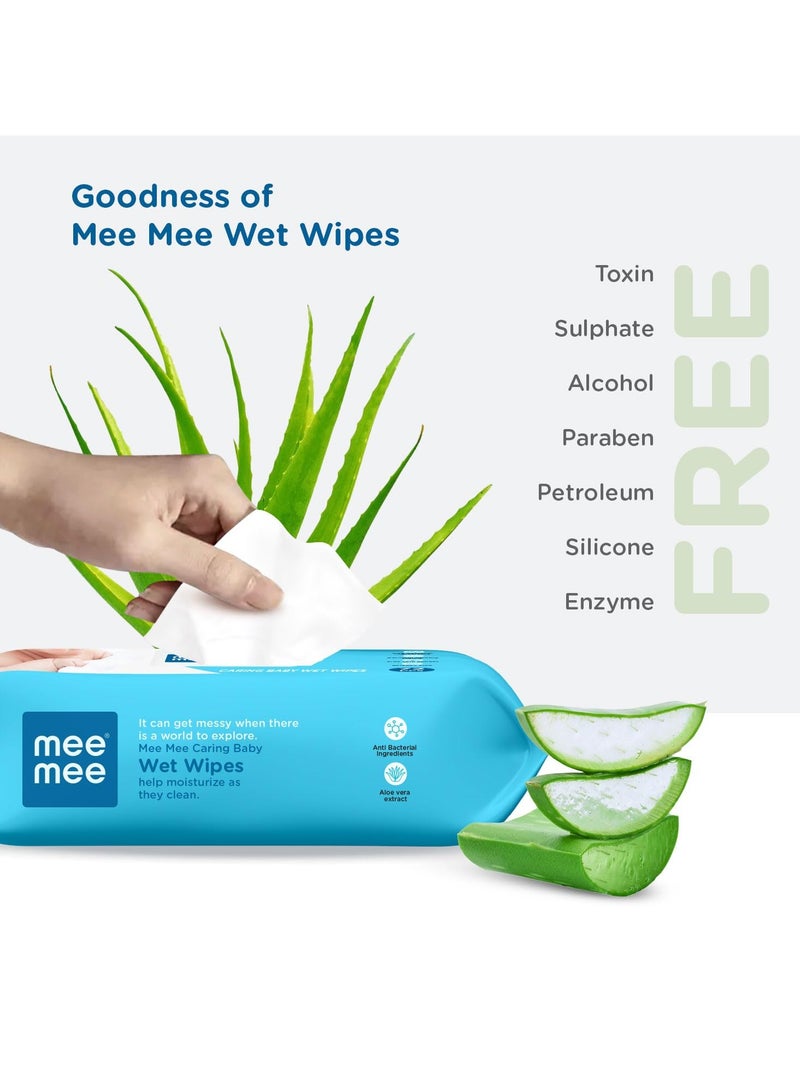 Soft Gentle Baby Wet Wipes (72 Wipes) Pack of 5 | Infused with Aloe Vera and Vitamin E