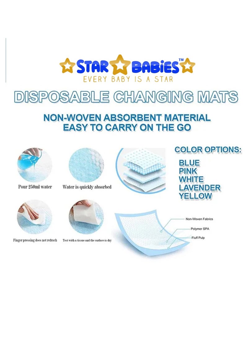 Star Babies - Buy 1 Get 1 (Lightweight Portable Infant Stroller W/ Compact Fold with Free 25pcs Disposable changing mat- Blue