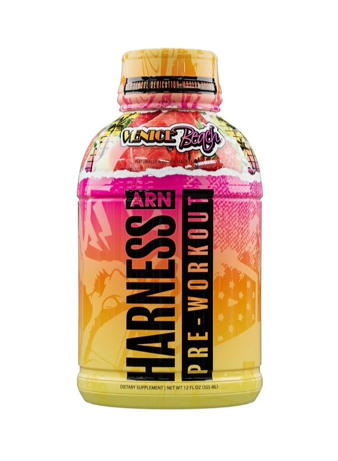 ARN Harness Pre-Workout Drink  Venice Beach Flavor 12 x 355ml