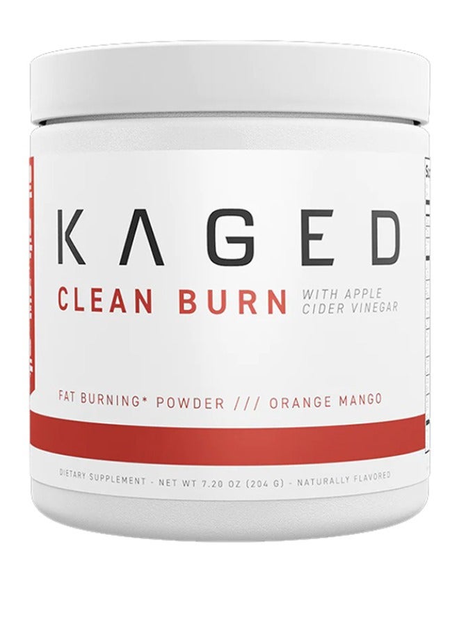 Kaged Clean Burn Powder 30 Servings - Orange Mango Flavour 204 Gram