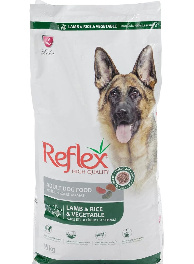 reflex adult dog food lamb rice 15kg